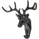 thumbnail image 4 of 1pc Deer Head Antler Adhesive Utility Hooks, Wall Door Hanger, Animal Shape Keys Coat Hat Umbrella Holder, Single Hook For Living Room Bedroom Bathroom, 4 of 4