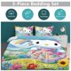 thumbnail image 2 of Cartoon Hello Kitty Comforter Sun And Rainbow Mountain 3-Piece Bed Sheets Warm Kawaii Bedding Set Cute Soft Bedclothes for Boys Girls Kids Twin, 2 of 5