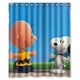 thumbnail image 1 of Cortina de ducha de Snoopy y Charlie Brown, juego de cortinas de baño con ganchos, tamaño 60 x 72 pulgadas, 1 of 3