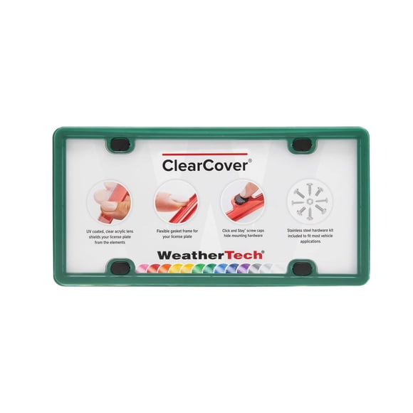 Cubierta WeatherTech ClearCover para Placa de Matrícula – Verde