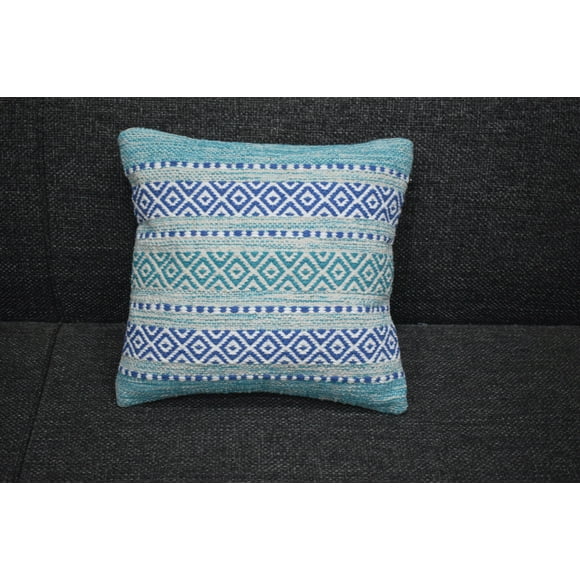 Cojin Deco Cojin Kilim Turqueza Diseño Vintage 0,4x0,4 mts