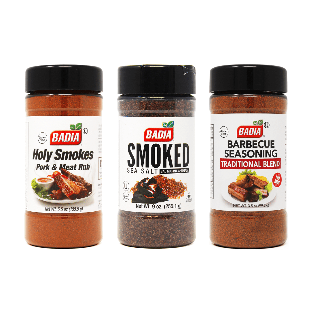 Pack Ahumados Badia - Holy Smokes, Sal Ahumada Y Bbq Seasoning Para Parrilla