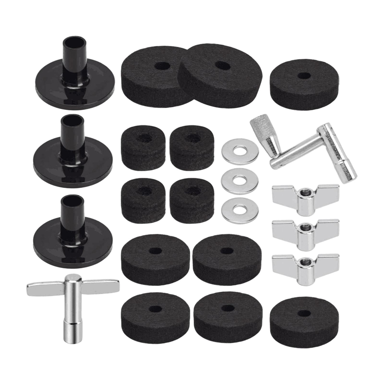 Magideal - 23 Fundas De Repuesto Para Platillos Con Tuercas De Mariposa, Piezas Para Instrumentos De Percusión, Funda Para Tambor, Copa De Embrague De Sombrero A Negro