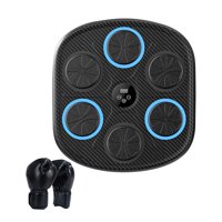 Ioensy - Máquina De Entrenamiento De Boxeo Musical Para Adultos, Objetivo De Pared De Boxeo Con Música Electrónica Con Guante De Boxeo Negro De Fibra De Carbono