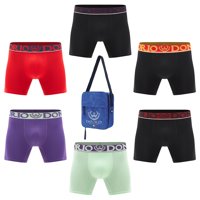 Giovacchino - Pack De 6 Boxer Medio Algodón Hombre Con Bolso Regalo