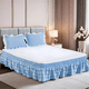 thumbnail image 1 of Faldón de Cama Suxumhao 4 Capas Twin Azul Claro, 1 of 3