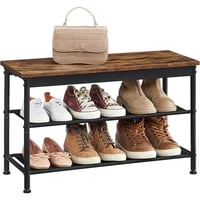 Casa Vinte - Mueble Zapatero Lynge 3 Niveles Fierro Y Madera