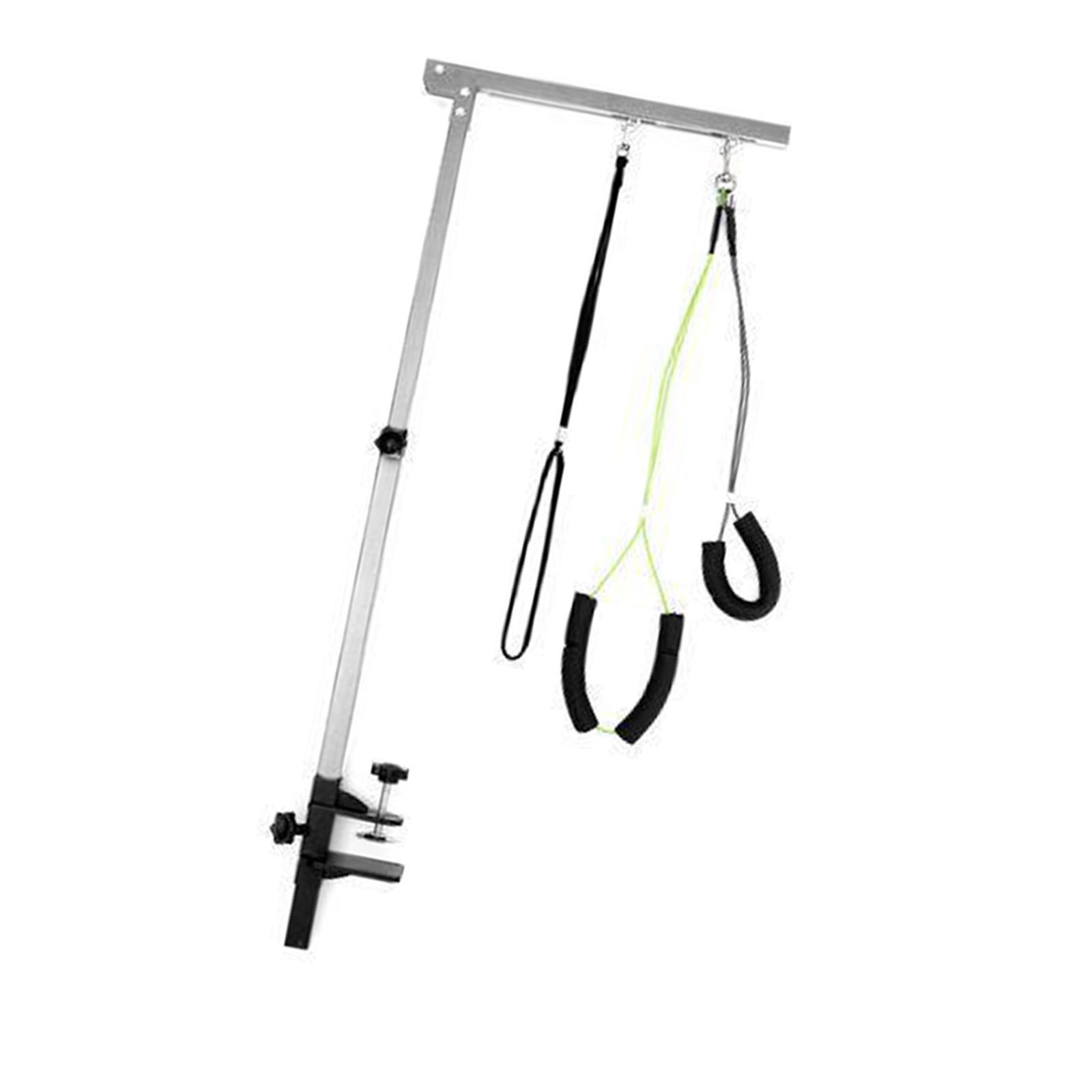 Magideal - Brazo De Peluquería Canina Con Pinza, Estación De Baño Para Mascotas, Mesa De Peluquería Plegable Moderna Para Perros Pequeños Y Medianos, Corte De Uñ Plata