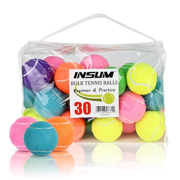 Pelotas de Tenis INSUM Paquete de 30 Alta Elasticidad para Práctica
