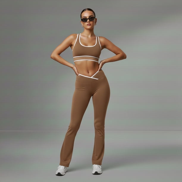 Conjunto Deportivo Mujer Flare Top y Leggings