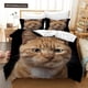 thumbnail image 1 of v1254 Bed Sheets Cat Duvet Cover Set Cat Lover Gifts Bedding For Women Cute Kitten Pattern Bedroom Decor Twin Double Queen King Size Quilt Cover 3-Piece Bedding Set (1 Duvet Cover + 2 Pillow Shams) Be, 1 of 5