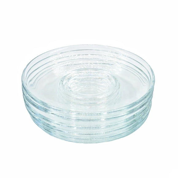 Platillo Plato De Vidrio Para Taza Mug 17Cm Pack 6 Pcs