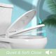 thumbnail image 4 of Asiento de inodoro WSSROGY Redondo 43x36x6 cm Cierre lento Blanco, 4 of 6