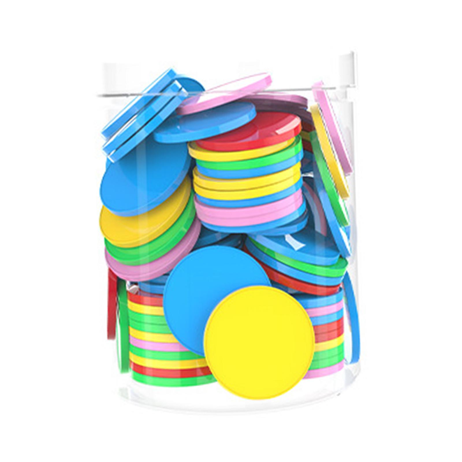 Magideal - 100 Piezas Fichas De Conteo Discos Matemáticos Manipulativos Para Niños Juegos De Clasificación Práctica En Aula Plástico Pp Apto Para Aprendizaje Inf Vistoso