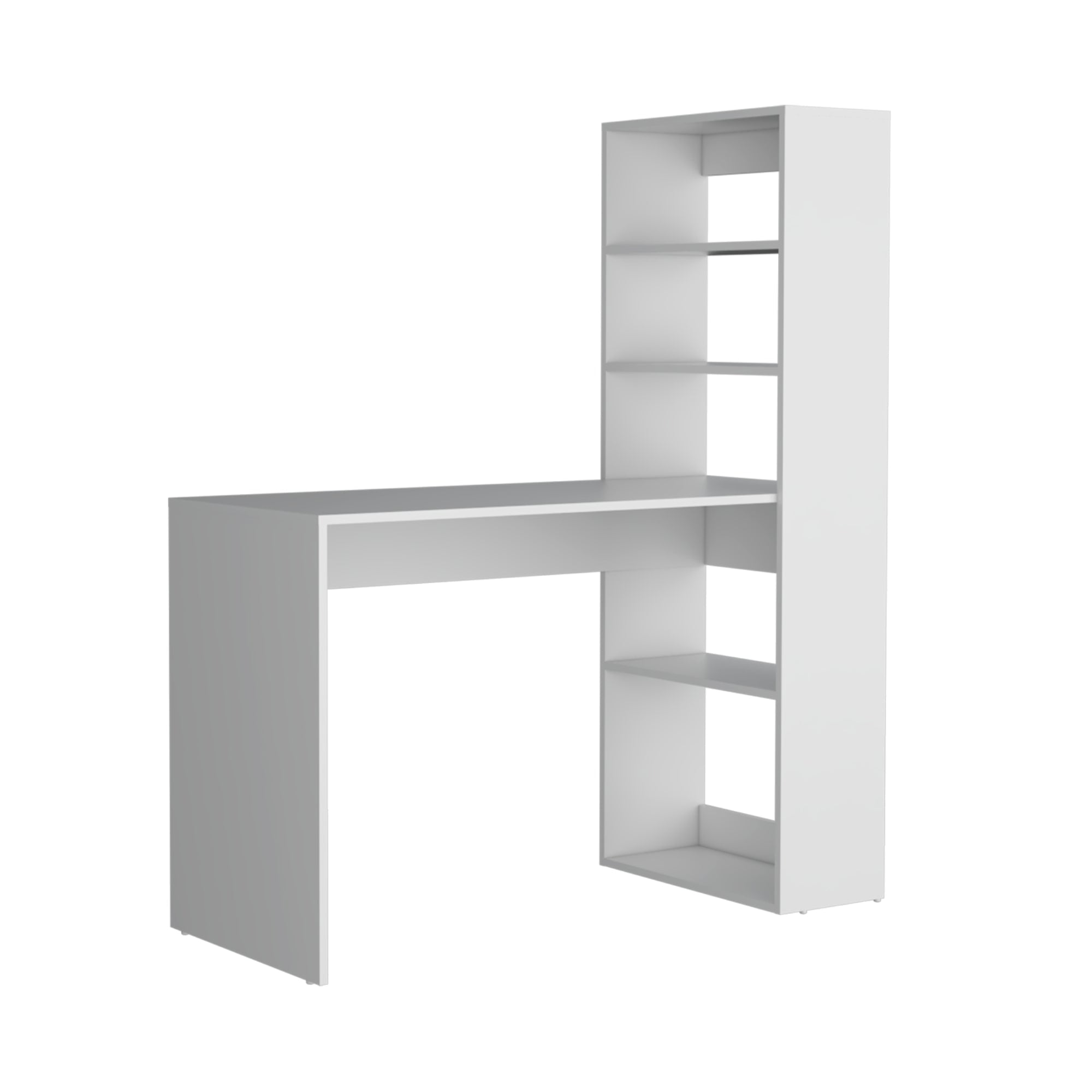 Fmfurniture - Escritorio Biblioteca 144x120x53 Cm Fm-050b Blanco
