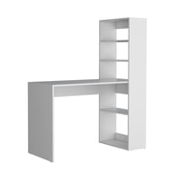 Fmfurniture - Escritorio Biblioteca 144X120X53 Cm Fm-050B Blanco