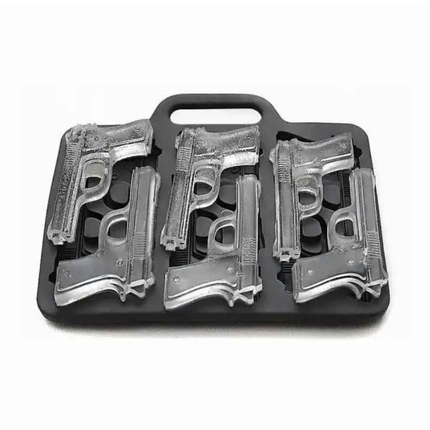 Cubeta De Hielo Pistolas - Hielera Cubitos Forma De Arma - B Negro