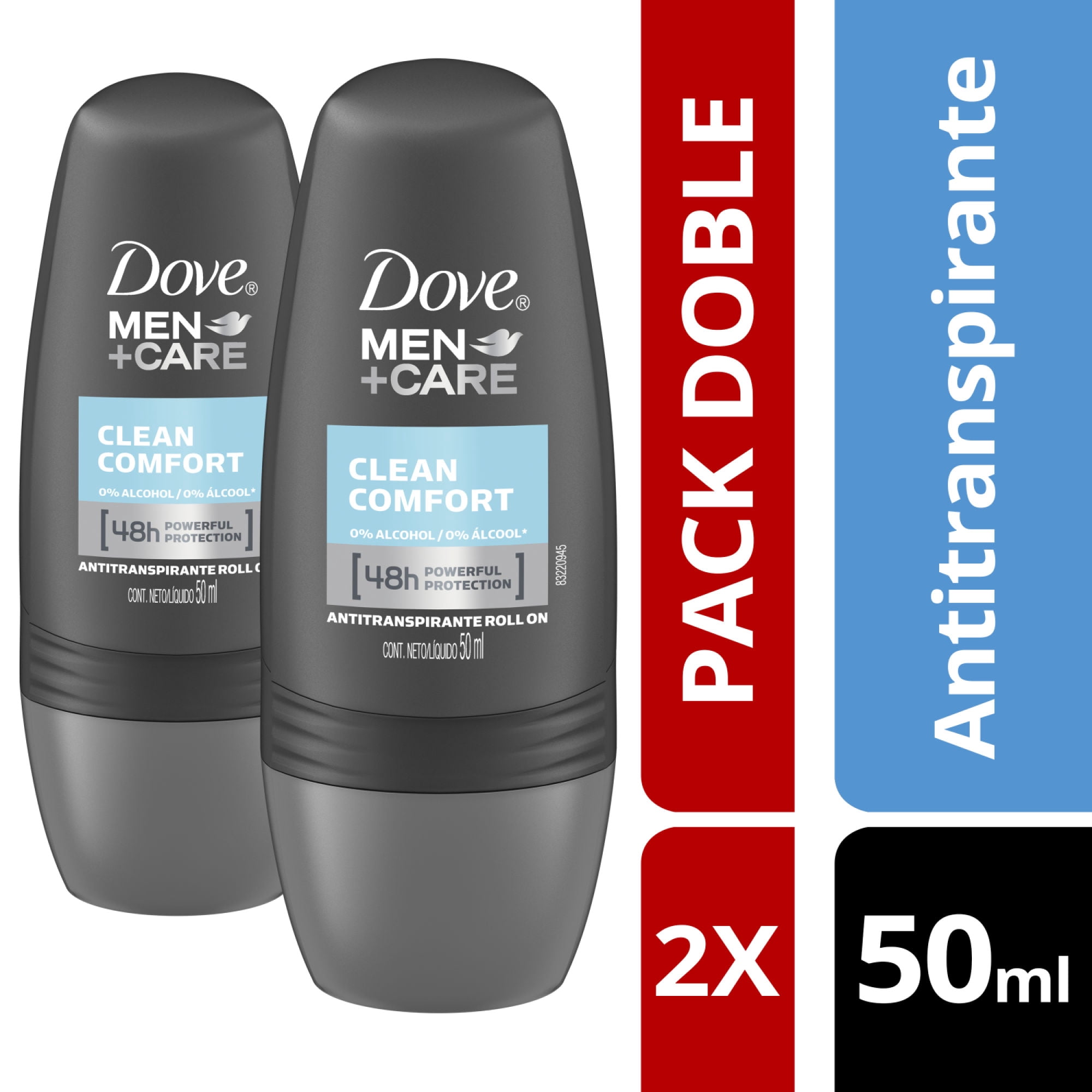 Desodorante Roll On Dove Cuidado Total Pack Hombre