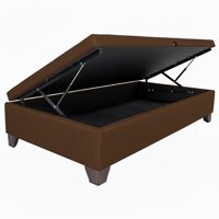 Vitelio - Base De Cama 1 Plaza Baúl Cafe