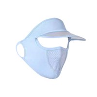 Ioensy - Cubierta Facial Sombrero Para El Sol Mujeres Máscara Facial Con Borde De Sombrero Para Escalar Viajes Al Aire Libre Azul