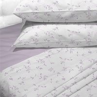 Sabanas Andes 180 Hilos Estampada Enredadera Lila 1.5 Plazas