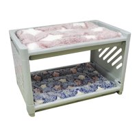 Magideal - Casa De Cama De Conejo, Con Almohadilla Para Dormir, De Escondite De Conejo, Refugio Cálido De Invierno Para Mascotas Para Accesorios De Jaula, , Azul