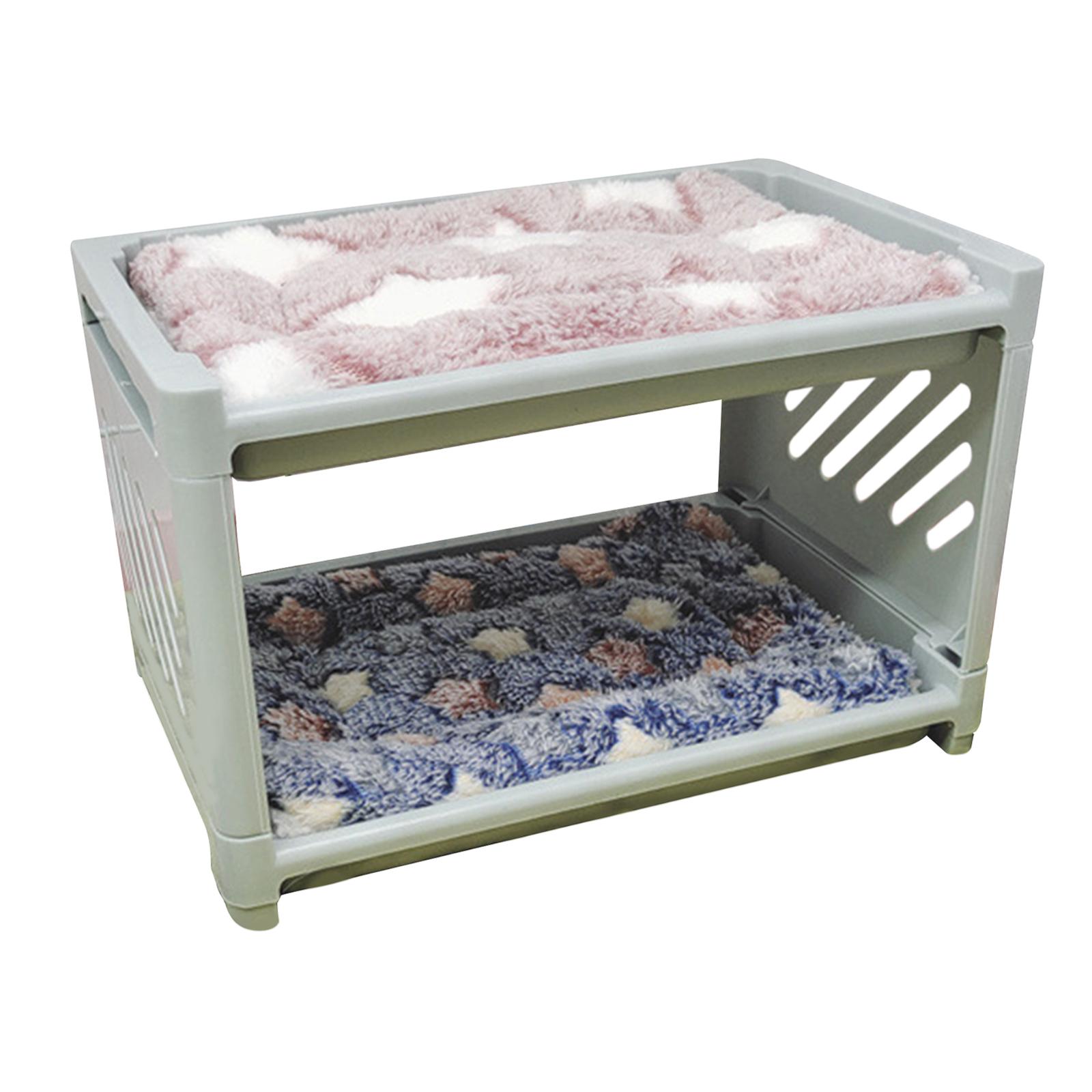 Magideal - Casa De Cama De Conejo, Con Almohadilla Para Dormir, De Escondite De Conejo, Refugio Cálido De Invierno Para Mascotas Para Accesorios De Jaula, , Azul