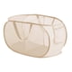 thumbnail image 1 of Canasto De Lavandería Plegable Cesto De Ropa Sucia De Malla Para Dormitorio Ropa Interior De Dormitorio 2 Rejillas Beige, 1 of 3