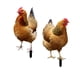 thumbnail image 3 of Estatua De Gallina Para Jardín, Estacas De Metal, Esculturas De Animales Para Suelo, Césped Y Exteriores, 2 Uds., 3 of 5