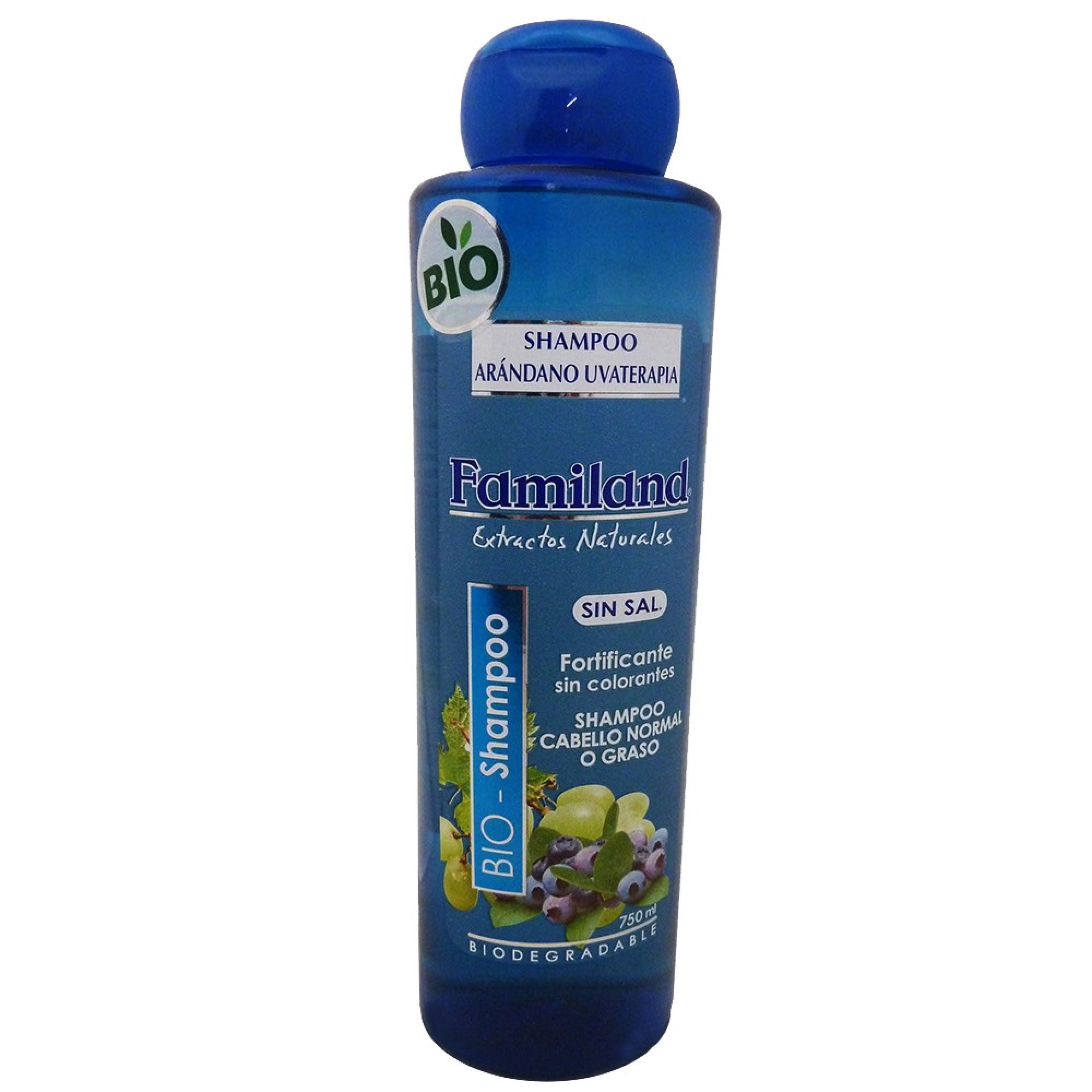 Shampoo Familand Arándano Uvaterapia Sin Sal Botella