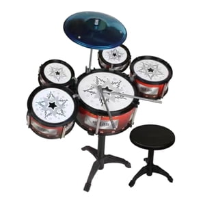 Bothyi - Juego De Batería Educativa Para Niños Pequeños, Juguetes De Aprendizaje Temprano Para Guardería, Batería Y Taburete L
