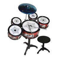 Bothyi - Juego De Batería Educativa Para Niños Pequeños, Juguetes De Aprendizaje Temprano Para Guardería, Batería Y Taburete L