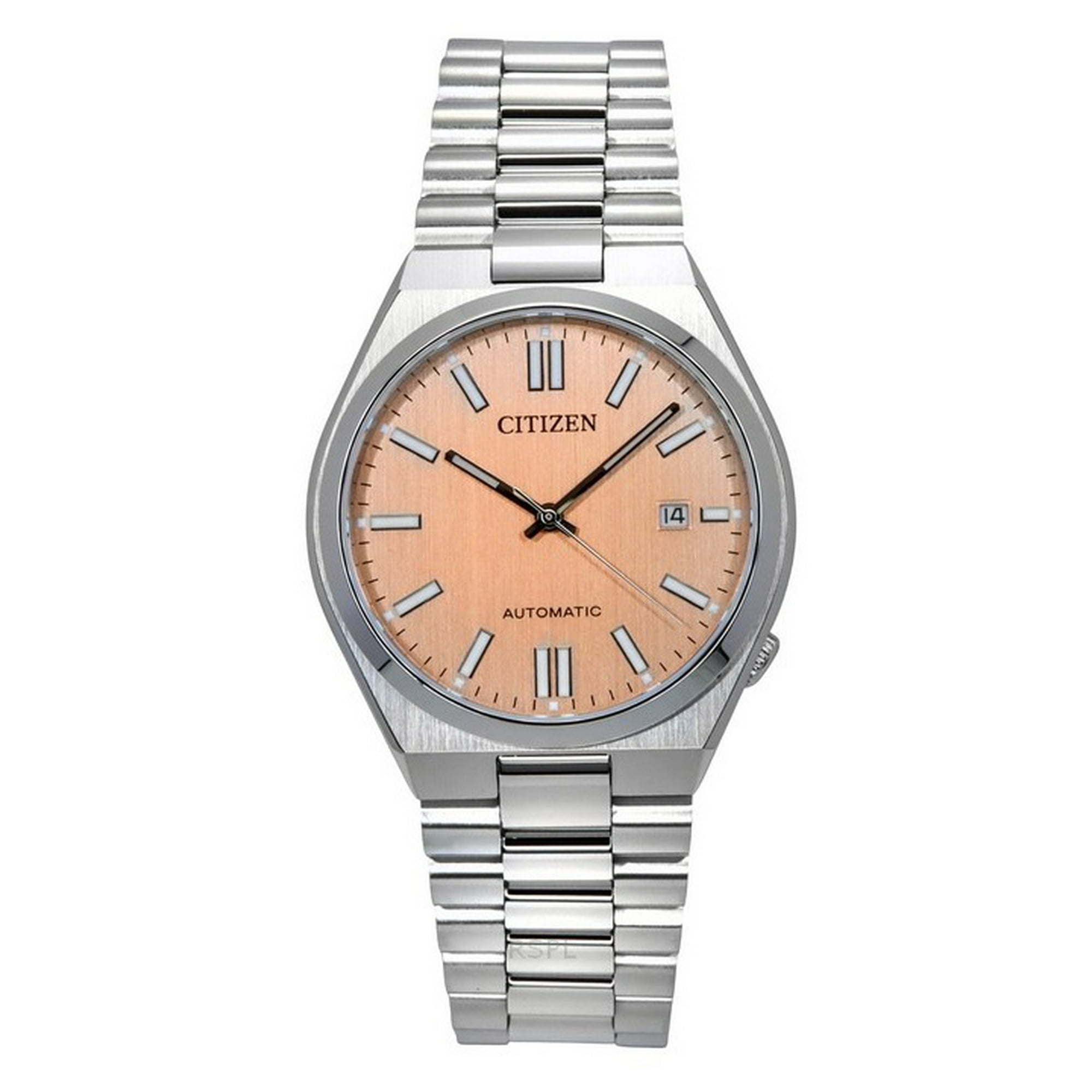 Reloj Citizen Tsuyosa Stainless Steel Salmon Dial Automatic Nj0159-86z Men's Watch