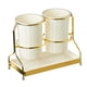 thumbnail image 4 of Soporte para utensilios de cocina para encimera, 2 tazas con marco de hierro, olla para utensilios de cocina, práctica olla para utensilios para encim Blanco, 4 of 5