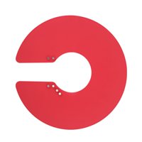 Magideal - Collar De Corte De Cabellero Profesion, Envoltura De Cuello Ajustable De Silicona, Accesorios De Peluquero, De Cierre, Capa Impermeable Para Salón - Rojo