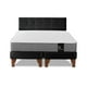 thumbnail image 5 of Cama Europea Zen Best 2 Plazas Colchon Resortes Base Dividida + Respaldo Tela Negro, 5 of 6