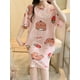 thumbnail image 2 of Cartoon Bear Strawberry Pattern Nightdress, Loose & Comfort Short Sleeve Crew Neck Pajamas Dress, Women's Sleepwear & Dresses, 2 of 3
