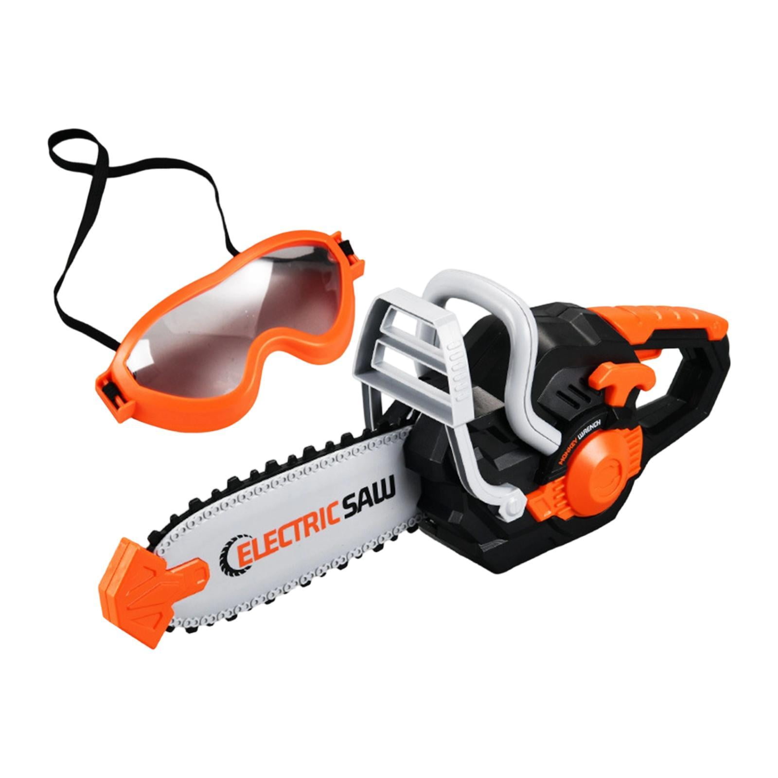 Predolo Motosierra De Juguete Eléctrica Con Luces Y Sonidos – Set Con Gafas Protectoras Para Juego De Rol Al Aire Libre