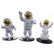 thumbnail image 5 of 3 Piezas Astronauta Escultura Artes Artesanía Astronauta Estatua Estatuilla Oro, 5 of 5