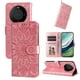 thumbnail image 5 of Funda tipo cartera FOXDOCK para Huawei Mate 60 Pro , diseño girasol en relieve, cuero PU, cierre magnético, soporte y tarjetero, 5 of 5