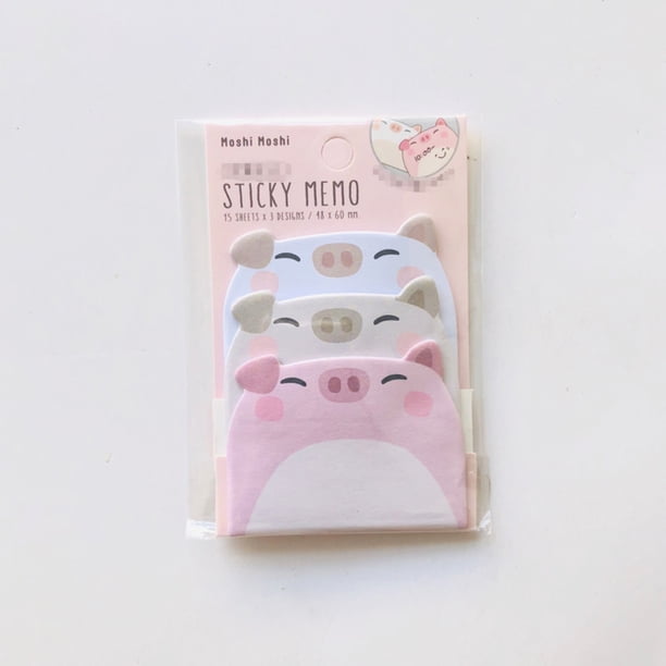 15-Page Animal-Shaped Sticky Note Book - Get Creative with Cute Cartoon Notes!