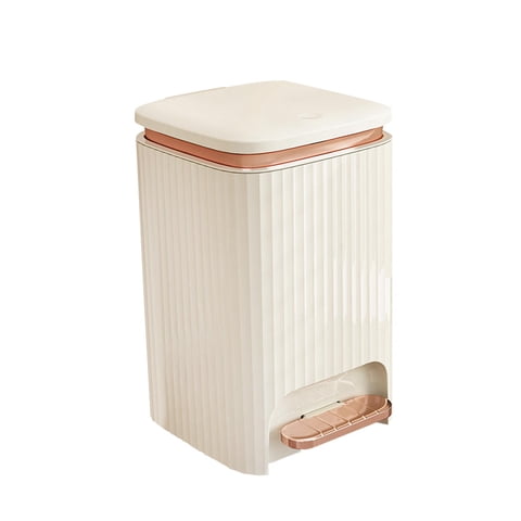 Magideal - Kithcen Bote De Basura Contenedor De Basura Contenedor De Basura De Cocina Cesto De Basura Para El Hogar Para Entrada Oficina Lavandería Cuarto De Sol Blanco Lechoso 12L