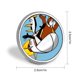 thumbnail image 2 of Tennessee Tuxedo y sus cuentos-Theme Round Button Badge: Premium Metal Construction, Ideal for High-End Events 2.8 cm, 2 of 6