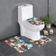 thumbnail image 1 of StuGo Juego de 3 alfombras de baño de coral fleece: tapete de baño + alfombra de inodoro en forma de U + funda de tapa de inodoro en forma de O, 1 of 6