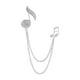 thumbnail image 3 of Pin De Broche De Notas Musicales, Pin De Solapa De Traje Simple Premium Para Regalo, Chal, Ceremonia, Plata, 3 of 5