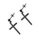 thumbnail image 3 of Pendientes Colgantes De Cruz De Acero Inoxidable 316L Sólido Punk Hip Hop Unisex Negro, 3 of 3