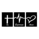 thumbnail image 1 of Cuadro amor fe y esperanza 40x30 MDF Negro, 1 of 2