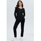 thumbnail image 4 of Polera Mujer Botón Rib Lisa Negro, 4 of 4