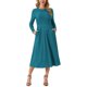 thumbnail image 1 of INSPIRE CHIC Vestidos de Otoño para Mujer de Manga Larga Cuello Redondo Tejido Línea A Casual Vestido Midi L Azul Lago, 1 of 6