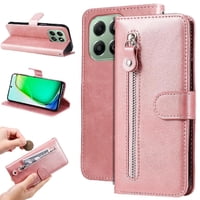 Gangxun - Funda Con Cremallera Para Honor X6B 4G, Carcasa Cartera De Cuero Pu Con Soporte Y Tarjetero